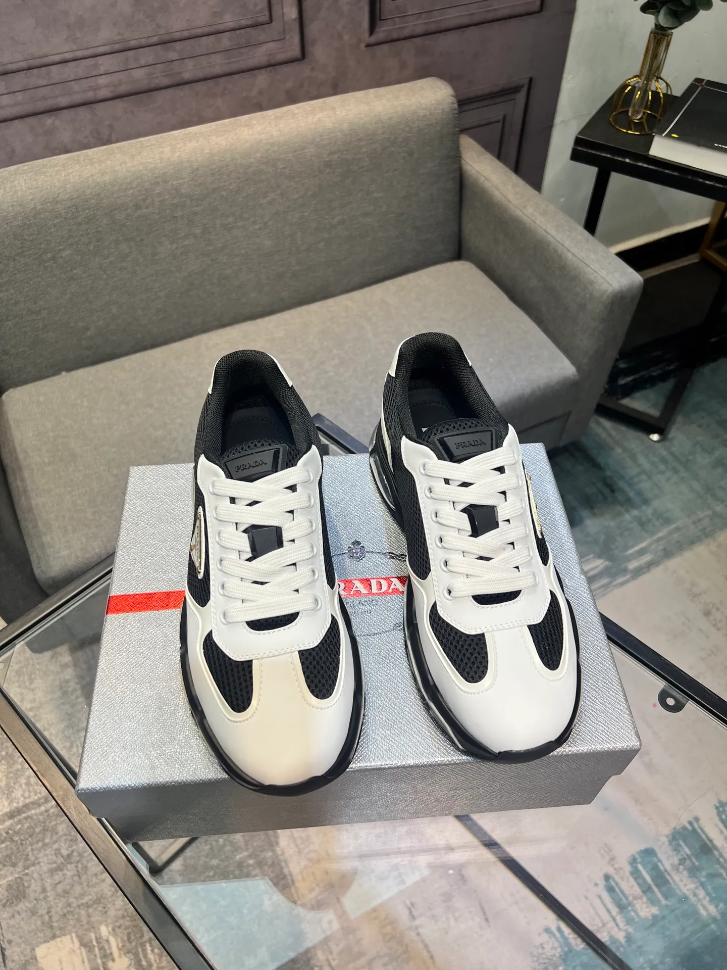 Men's shoes 💰660 [PRADA] Men's shoes are popular in the counter, official website is synchronized, 1 high-quality shipment ✔️ Original frosted cowhide + cowhide lining, 1🆚1 replica, original sole, 38-45 (45 customized, non-refundable)